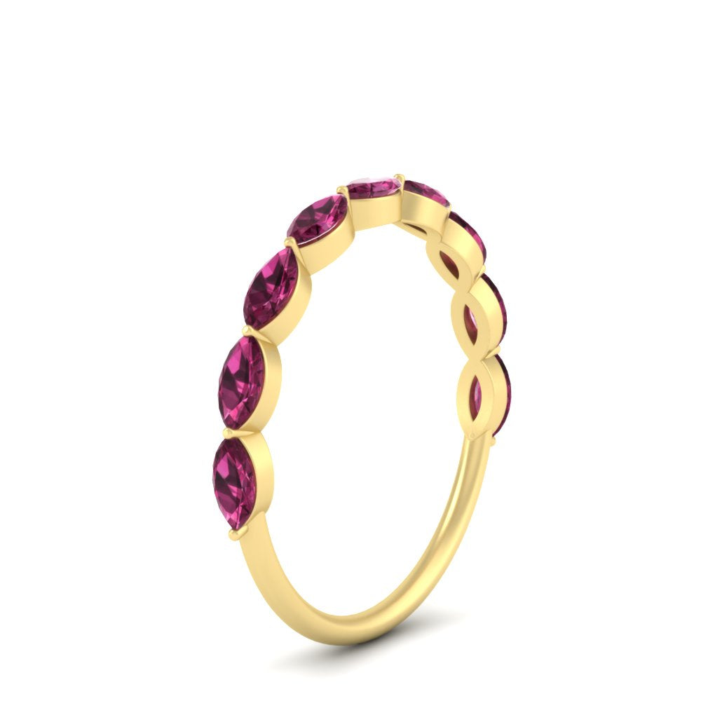 East West Marquise Cut Stacking Band