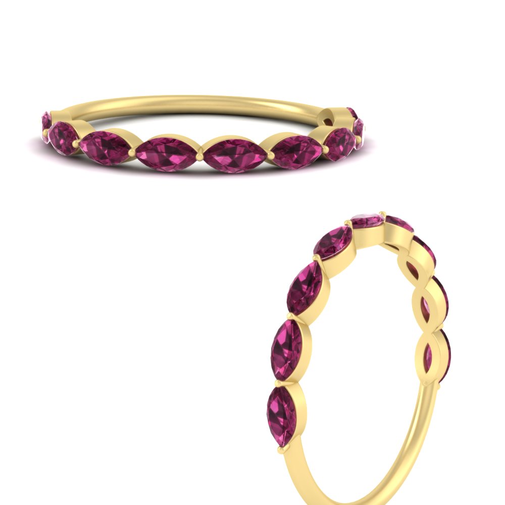 East West Marquise Cut Stacking Band