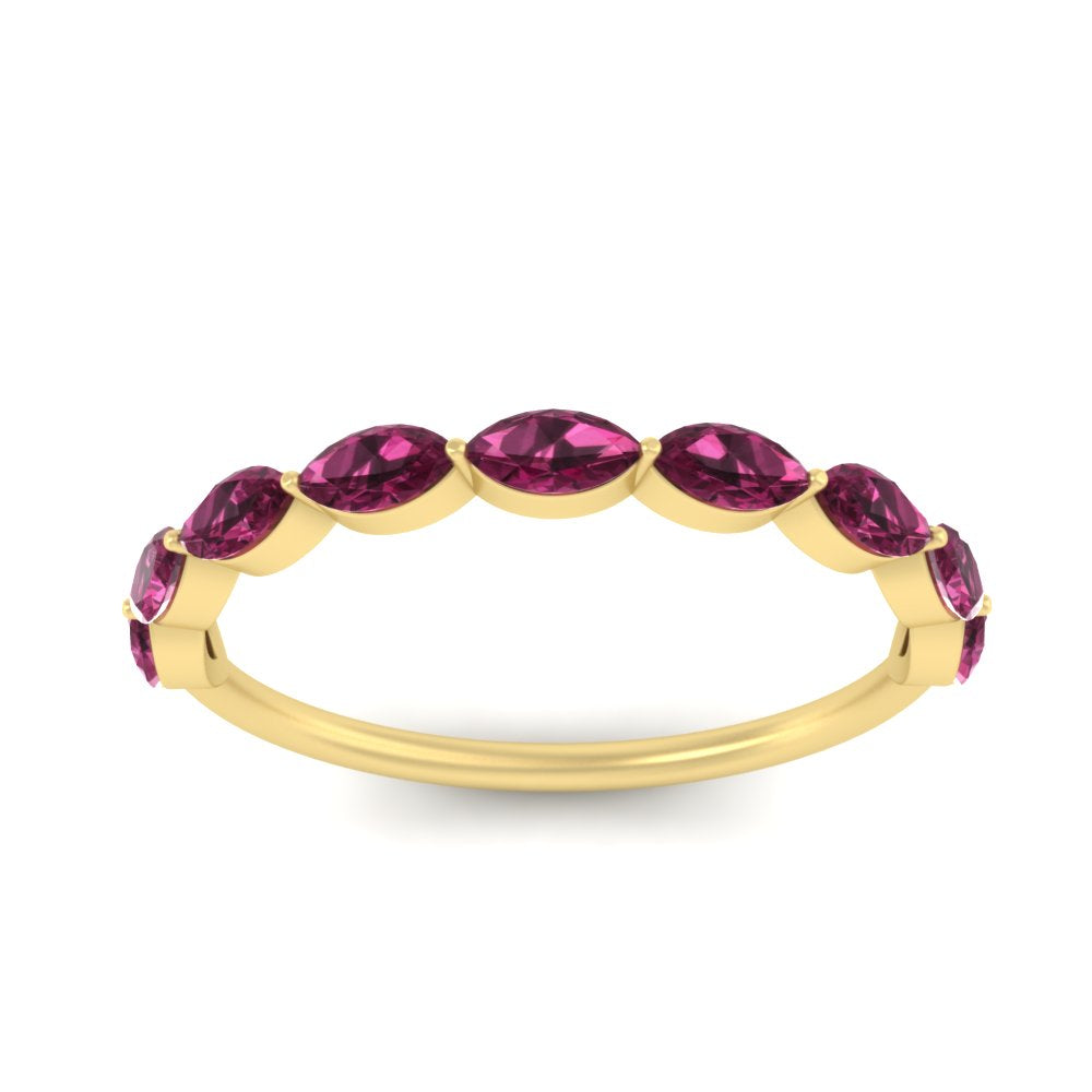 East West Marquise Cut Stacking Band