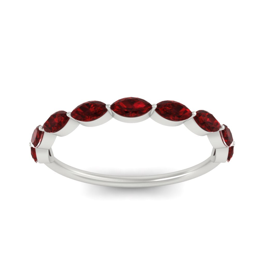 East West Marquise Cut Stacking Band