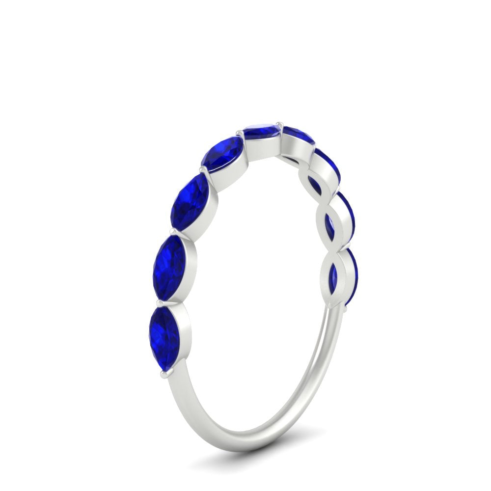 East West Marquise Cut Stacking Band