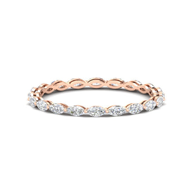 1 Ct East West Marquise Stackable Eternity Band