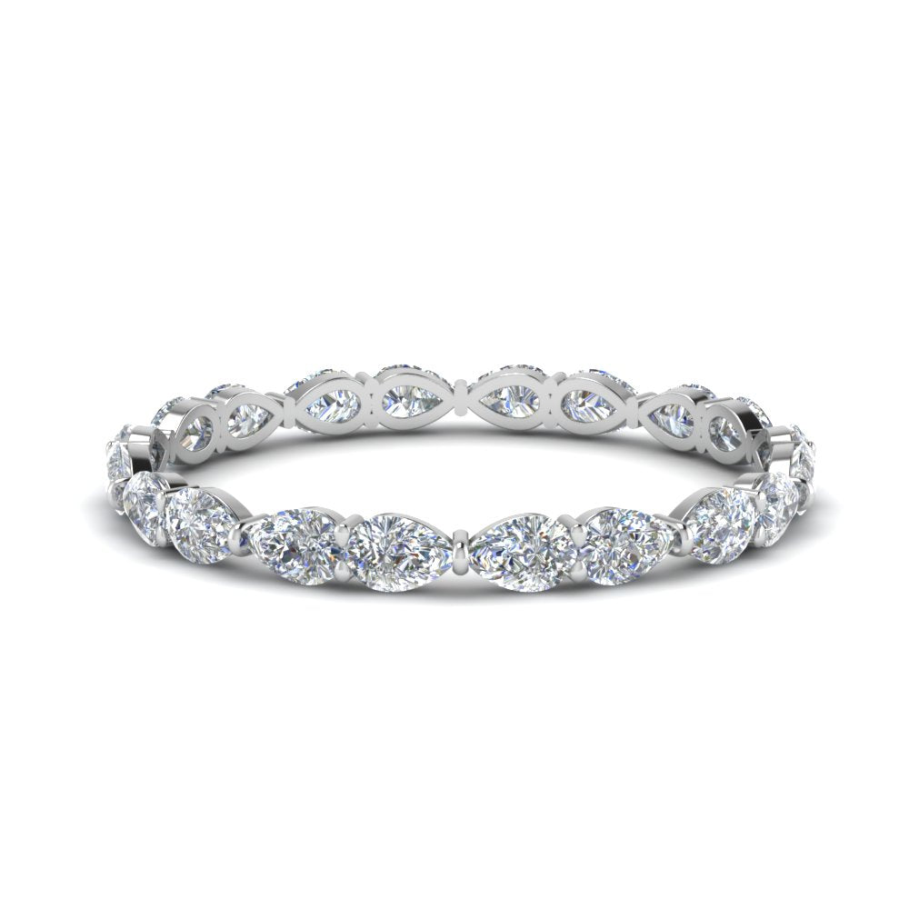 East West Pear Eternity Band