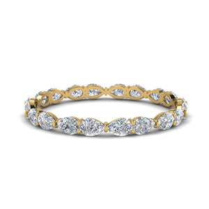 East West Pear Eternity Band