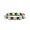 Load image into Gallery viewer, 1-carat-emerald-bezel-eternity-ring-in-rose-gold-FDEWB10558-0.05CTGEMGRANGLE3-NL-RG
