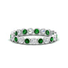 Load image into Gallery viewer, 1-carat-emerald-bezel-eternity-ring-in-white-gold-FDEWB10558-0.05CTGEMGRANGLE3-NL-WG