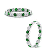 Load image into Gallery viewer, 1-carat-emerald-bezel-eternity-ring-in-white-gold-FDEWB10558-0.05CTGEMGRANGLE3-NL-WG