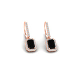 Load image into Gallery viewer, 1-carat-emerald-cut-black-diamond-drop-halo-diamond-earrings-in-rose-gold-FD-EAR11235EMGBLACKANGLE1-1.00CT-NL-RG.jpg
