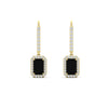 Load image into Gallery viewer, 1-carat-emerald-cut-black-diamond-drop-halo-diamond-earrings-in-yellow-gold-FD-EAR11235EMGBLACKANGLE1-1.00CT-NL-YG.jpg