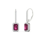 Load image into Gallery viewer, 1-carat-emerald-cut-pink-sapphire-drop-halo-diamond-earrings-in-white-gold-FD-EAR11235EMGSADRPIANGLE1-1.00CT-NL-WG.jpg
