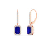 Load image into Gallery viewer, 1-carat-emerald-cut-sapphire-drop-halo-diamond-earrings-in-rose-gold-FD-EAR11235EMGSABLANGLE1-1.00CT-NL-RG.jpg
