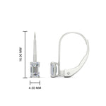 Load image into Gallery viewer, 1-carat-emerald-diamond-lever-back-solitaire-earrings-in-white-gold-FD-EAR9225EM-1.00 CT-NL-WG
