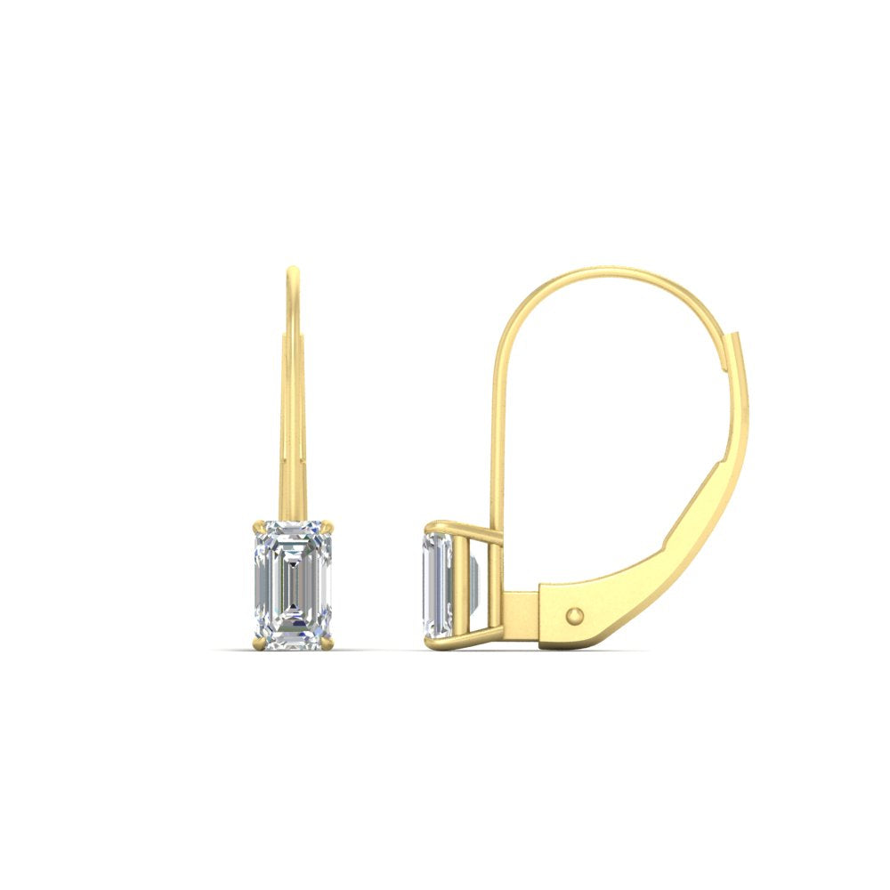 1-carat-emerald-diamond-lever-back-solitaire-earrings-in-yellow-gold-FD-EAR9225EM-1.00 CT-NL-YG