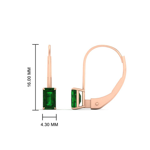 1-carat-emerald-emerald-lever-back-solitaire-earrings-in-rose-gold-FD-EAR9225EMGEMGR-1.00 CT-NL-RG