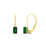 Load image into Gallery viewer, 1-carat-emerald-emerald-lever-back-solitaire-earrings-in-yellow-gold-FD-EAR9225EMGEMGR-1.00 CT-NL-YG
