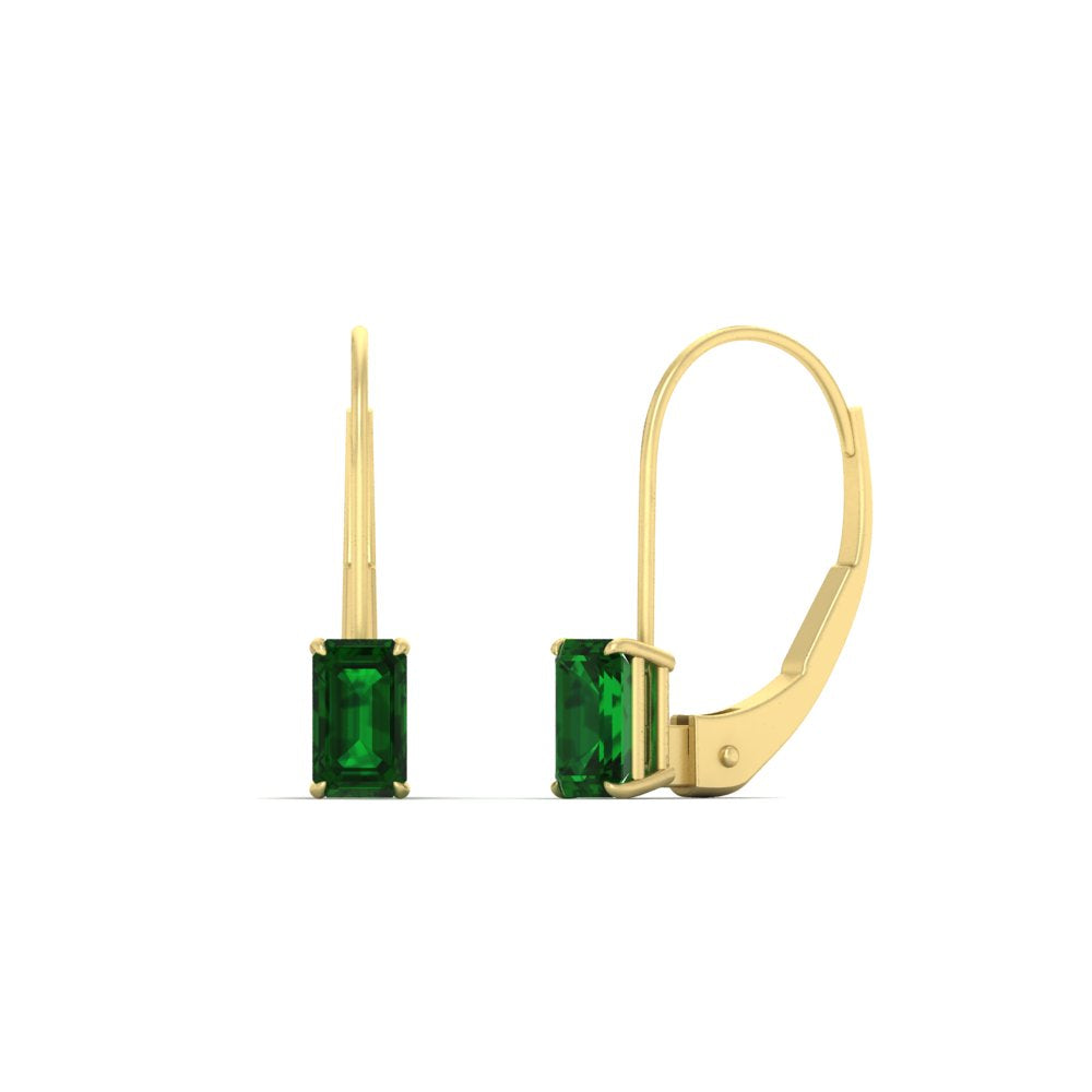 1-carat-emerald-emerald-lever-back-solitaire-earrings-in-yellow-gold-FD-EAR9225EMGEMGR-1.00 CT-NL-YG