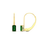 Load image into Gallery viewer, 1-carat-emerald-emerald-lever-back-solitaire-earrings-in-yellow-gold-FD-EAR9225EMGEMGR-1.00 CT-NL-YG
