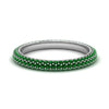 Load image into Gallery viewer, 1-carat-emerald-micro-pave-eternity-band-in-white-gold-FD-EWB9202GEMGR-NL-WG-GS
