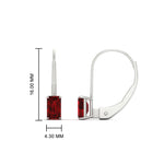 Load image into Gallery viewer, 1-carat-emerald-ruby-lever-back-solitaire-earrings-in-white-gold-FD-EAR9225EMGRUDR-1.00 CT-NL-WG
