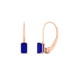 Load image into Gallery viewer, 1-carat-emerald-sapphire-lever-back-solitaire-earrings-in-rose-gold-FD-EAR9225EMGSABL-1.00 CT-NL-RG
