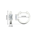 Thumbnail 22 - 1 Carat Solitaire Diamond Huggie Hoop Earrings