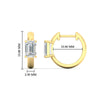 Load image into Gallery viewer, 1 Carat Solitaire Diamond Huggie Hoop Earrings