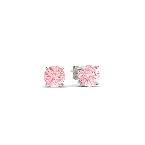 Fancy Color Lab Grown Round Diamond Stud Earrings