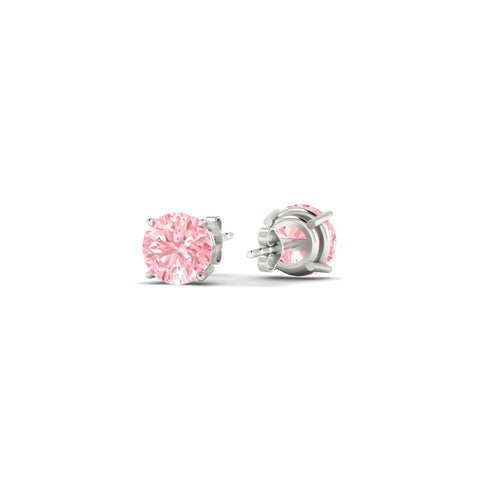 Fancy Color Lab Grown Round Diamond Stud Earrings