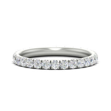 French Pavé Eternity Diamond Wedding Ring (1 ct. tw.)