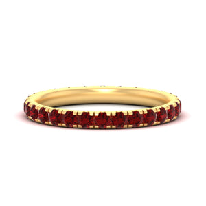 1 Carat French Pavé Eternity Colored Wedding Band