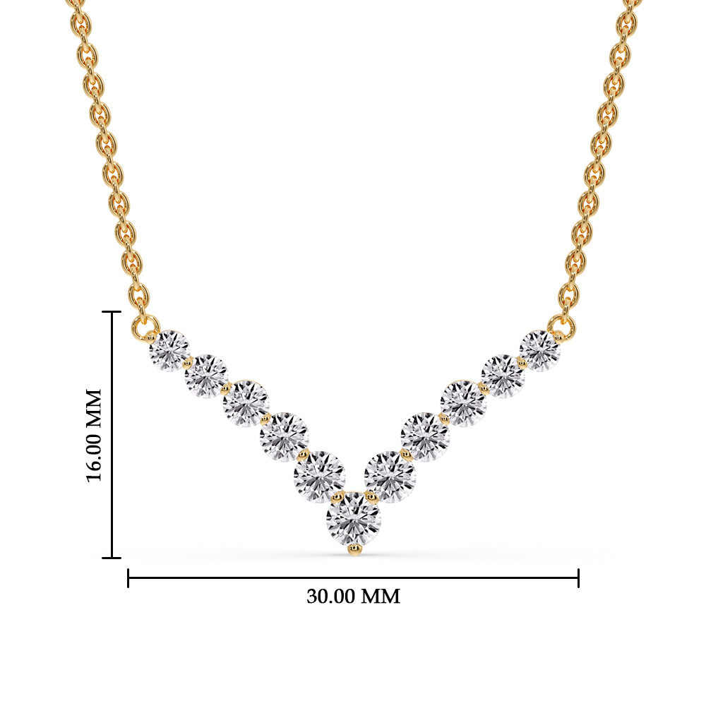 V+Shaped+Graduated+Diamond+Anniversary+Necklace+Gifts+In+14K+Yellow+Gold-Fancy1-FDNK8068-1.00+CT