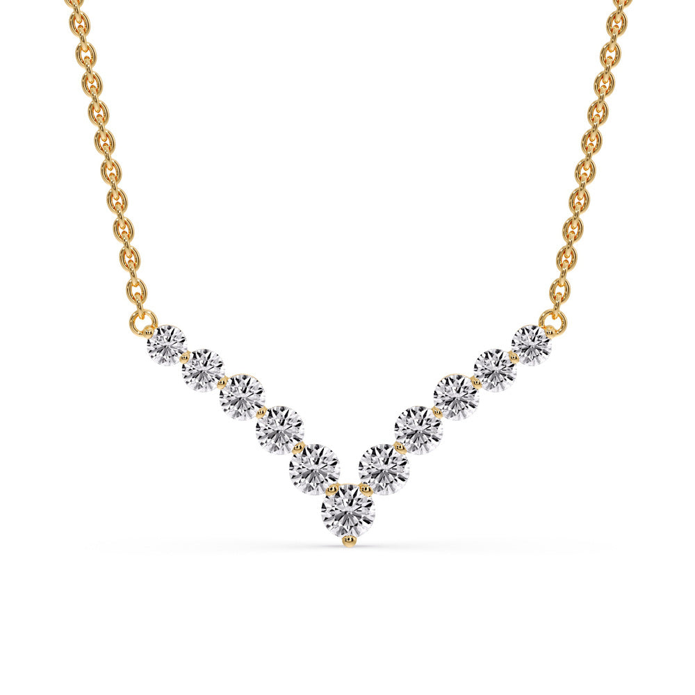 V+Shaped+Graduated+Diamond+Anniversary+Necklace+Gifts+In+14K+Yellow+Gold-Fancy1-FDNK8068-1.00+CT
