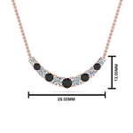 Load image into Gallery viewer, 1-carat-graduated-smile-necklace-with-black-diamond-in-FDPD9195GBLACK-NL-RG
