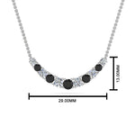 Load image into Gallery viewer, 1-carat-graduated-smile-necklace-with-black-diamond-in-FDPD9195GBLACK-NL-WG
