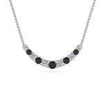 Load image into Gallery viewer, 1-carat-graduated-smile-necklace-with-black-diamond-in-FDPD9195GBLACK-NL-WG
