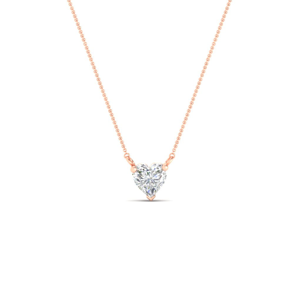 Classic Heart Solitaire Pendant