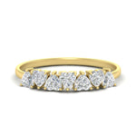 Load image into Gallery viewer, 1-carat-heart-shape-diamond-wedding-band-in-yellow-gold-FD9600HTB-1.00_20CT-NL-YG
