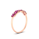 Load image into Gallery viewer, 1-carat-heart-shape-pink-sapphire-wedding-band-in-rose-gold-FD9600HTBGSADRPIANGLE2-1.00_20CT-NL-RG
