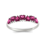 Load image into Gallery viewer, 1-carat-heart-shape-pink-sapphire-wedding-band-in-white-gold-FD9600HTBGSADRPIANGLE5-1.00_20CT-NL-WG
