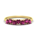 Load image into Gallery viewer, 1-carat-heart-shape-pink-sapphire-wedding-band-in-yellow-gold-FD9600HTBGSADRPI-1.00_20CT-NL-YG
