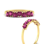 Load image into Gallery viewer, 1-carat-heart-shape-pink-sapphire-wedding-band-in-yellow-gold-FD9600HTBGSADRPIANGLE3-1.00_20CT-NL-YG
