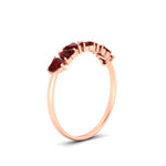 Load image into Gallery viewer, 1-carat-heart-shape-ruby-wedding-band-in-rose-gold-FD9600HTBGRUDRANGLE2-1.00_20CT-NL-RG
