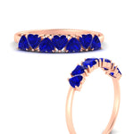 Load image into Gallery viewer, 1-carat-heart-shape-sapphire-wedding-band-in-rose-gold-FD9600HTBGSABLANGLE3-1.00_20CT-NL-RG
