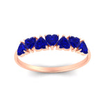Load image into Gallery viewer, 1-carat-heart-shape-sapphire-wedding-band-in-rose-gold-FD9600HTBGSABLANGLE5-1.00_20CT-NL-RG
