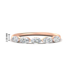 Load image into Gallery viewer, 1-carat-horizontal-marquise-diamond-anniversary-band-in-rose-gold-FD9346MQBANGLE3-1.00CT-NL-RG
