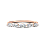 Load image into Gallery viewer, 1-carat-horizontal-marquise-diamond-anniversary-band-in-rose-gold-FD9346MQBANGLE3-1.00CT-NL-RG
