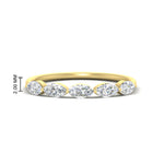 Load image into Gallery viewer, 1-carat-horizontal-marquise-diamond-anniversary-band-in-yellow-gold-FD9346MQBANGLE3-1.00CT-NL-YG

