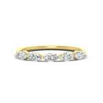 Load image into Gallery viewer, 1-carat-horizontal-marquise-diamond-anniversary-band-in-yellow-gold-FD9346MQBANGLE3-1.00CT-NL-YG
