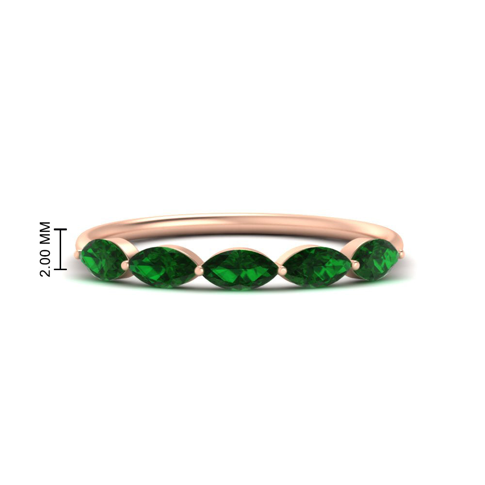 1-carat-horizontal-marquise-emerald-anniversary-band-in-rose-gold-FD9346MQBGEMGRANGLE3-1.00CT-NL-RG