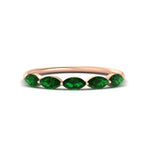 Load image into Gallery viewer, 1-carat-horizontal-marquise-emerald-anniversary-band-in-rose-gold-FD9346MQBGEMGRANGLE3-1.00CT-NL-RG
